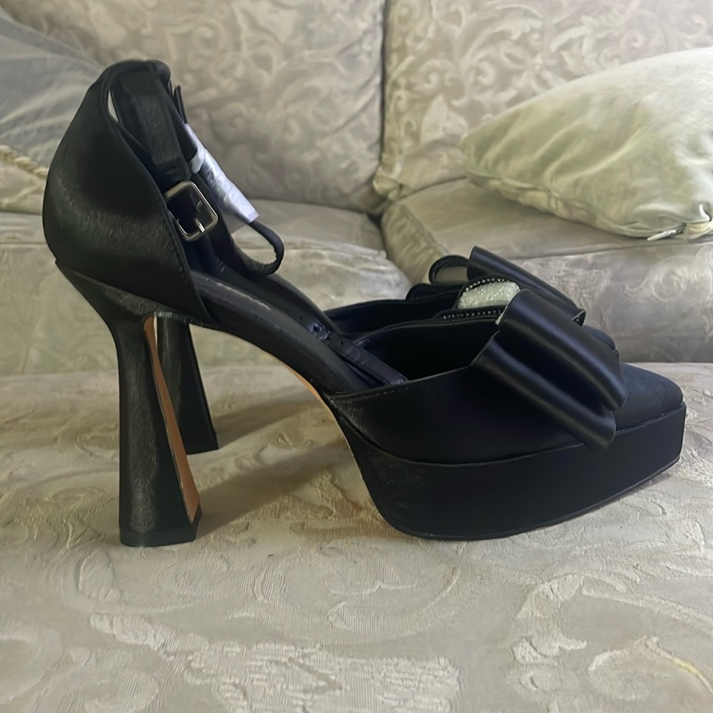 Alivia Platform Embellished Bow Pumps